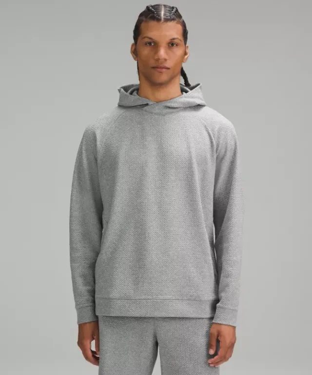 lululemon IE lululemon – Men's Textured Double-Knit Hoodie – Color Grey/Black – Size S