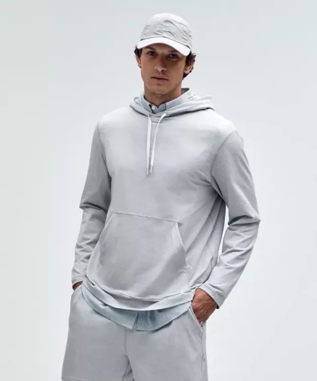 lululemon IE lululemon – Men's Soft Jersey Pullover Hoodie – Color Silver/Grey – Size 2XL