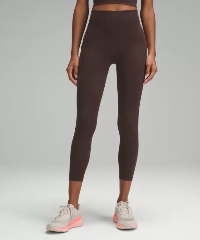 lululemon IE lululemon – Women's Wunder Train High-Rise Tight Leggings with Pockets – 25 – Color Brown – Size 8