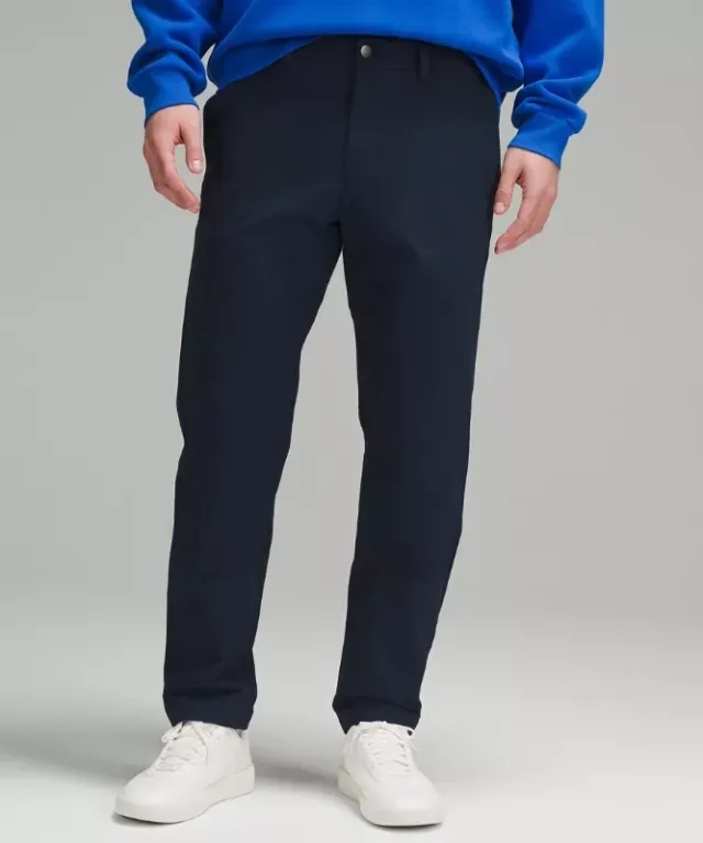 lululemon IE lululemon – Men's ABC Classic-Fit Trousers 34L Stretch Cotton VersaTwill – Color Blue – Size 40