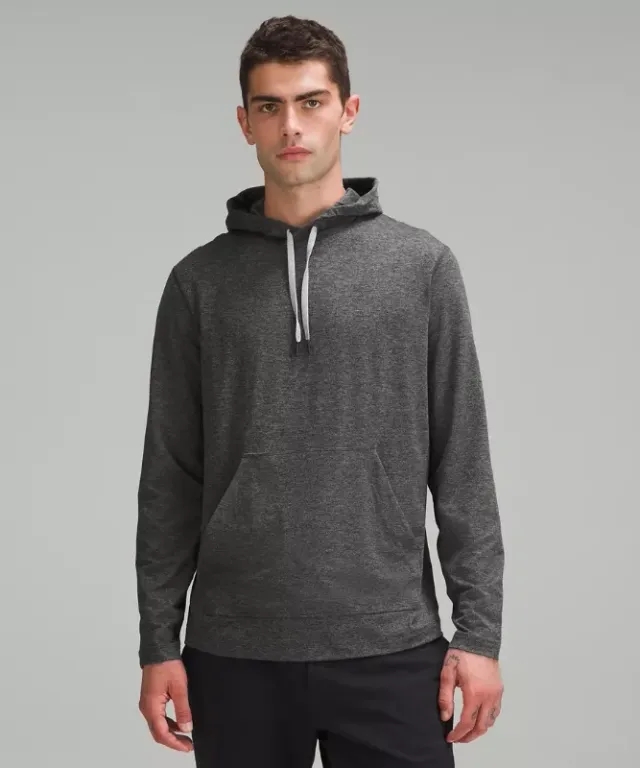 lululemon IE lululemon – Men's Soft Jersey Pullover Hoodie – Color Black/Grey – Size 2XL