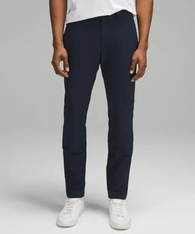 lululemon IE lululemon – Men's ABC Slim-Fit Trousers 34L Stretch Cotton VersaTwill – Color Blue – Size 32