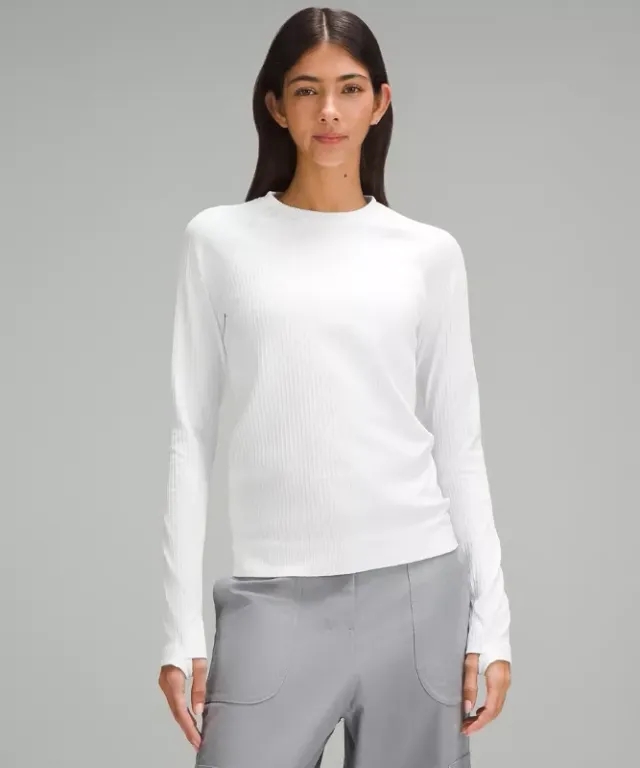 lululemon IE lululemon – Women's Rest Less Pullover Long-Sleeve Top – Color White – Size 8