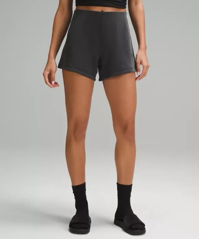 lululemon IE lululemon – Women's Softstreme Kick-Flare Mid-Rise Shorts – 4 – Color Black – Size 8