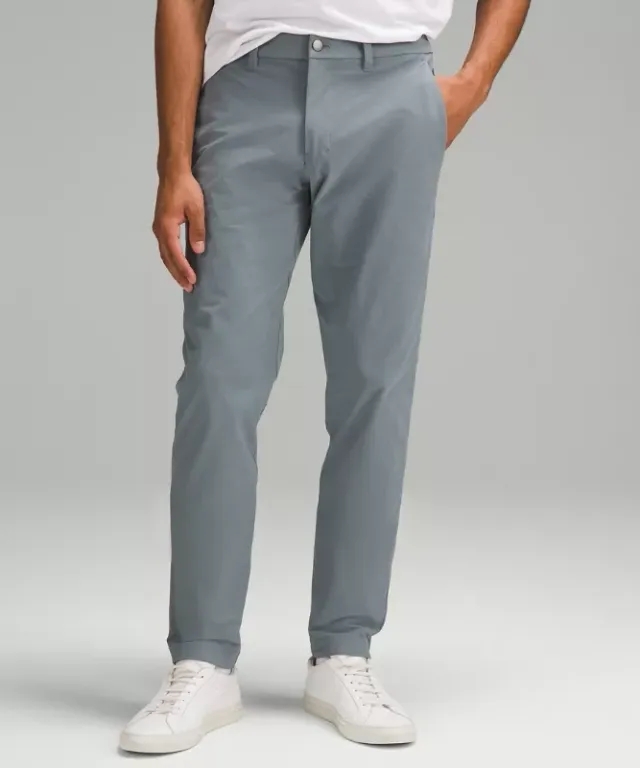 lululemon IE lululemon – Men's ABC Slim-Fit Trousers 34L Stretch Cotton VersaTwill – Color Blue – Size 40