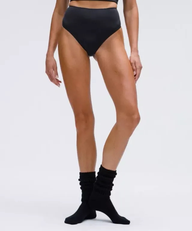 lululemon IE lululemon – Women's Wundermost Ultra-Soft Nulu High-Waist Thong Underwear – Color Black – Size 2XS