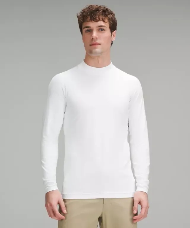 lululemon IE lululemon – Men's Mockneck Golf Long-Sleeve Baselayer – Color White – Size XL