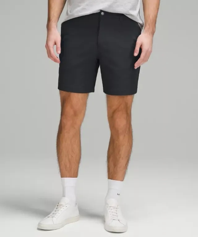lululemon IE lululemon – Men's ABC Classic-Fit Shorts Warpstreme – 7 – Color Black – Size 40