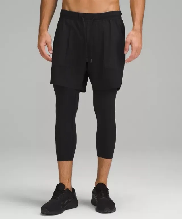 lululemon IE lululemon – Men's License to Train 2-in-1 Tight Shorts – 21 – Color Black – Size XL