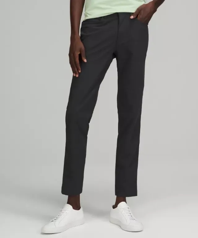 lululemon IE lululemon – Men's ABC Skinny-Fit 5 Pocket Trousers 32L Warpstreme – Color Black – Size 33
