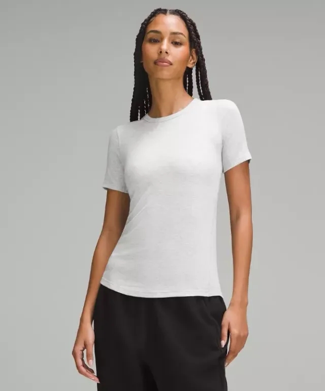 lululemon IE lululemon – Women's Hold Tight Short-Sleeve Shirt – Color Light Grey/Grey – Size 0