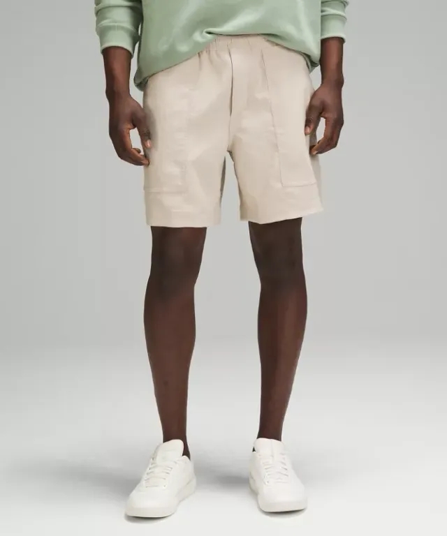 lululemon IE lululemon – Men's Relaxed-Fit Pull-On Shorts Light Woven – 7 – Color White – Size XS