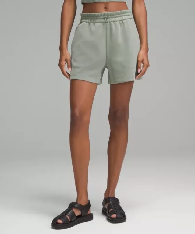 lululemon IE lululemon – Women's Softstreme High-Rise Shorts – 4 – Color Grey/Green/Pastel – Size 8