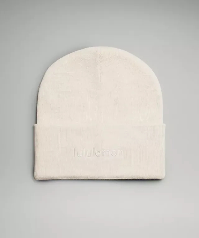 lululemon IE lululemon – Warm Revelation Beanie Hat Wordmark – Color White