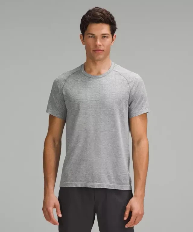 lululemon IE lululemon – Men's Metal Vent Tech Short-Sleeve Shirt – Color White/Grey – Size 2XL