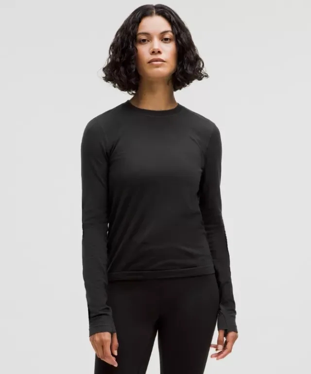lululemon IE lululemon – Women's Swiftly Long-Sleeve Shirt Waist Length – Color Black – Size 3XS
