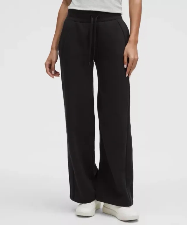 lululemon IE lululemon – Women's Scuba Mid-Rise Wide-Leg Pants Regular – Color Black – Size 3XS