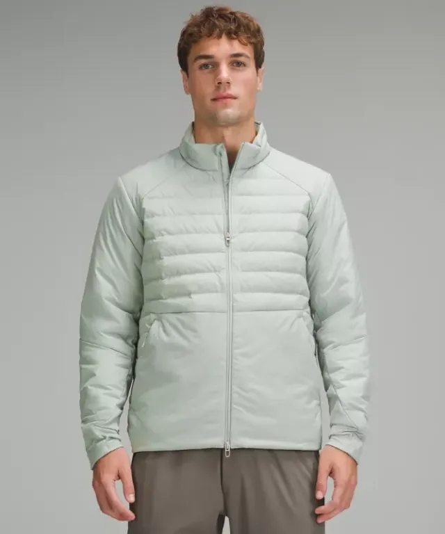 lululemon IE lululemon – Men's Down for It All 700-Fill Jacket – Color Grey/Green/Pastel – Size 2XL