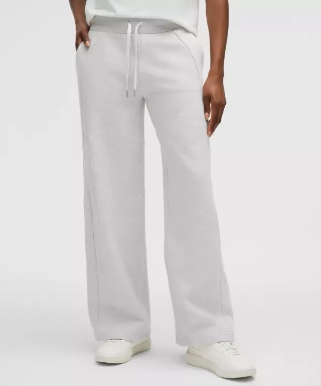 lululemon IE lululemon – Women's Scuba Mid-Rise Wide-Leg Pants Regular – Color Light Grey/Grey – Size S