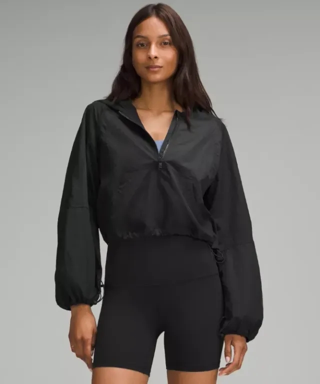lululemon IE lululemon – Women's Scuba Cropped Anorak Jacket – Color Black – Size 0