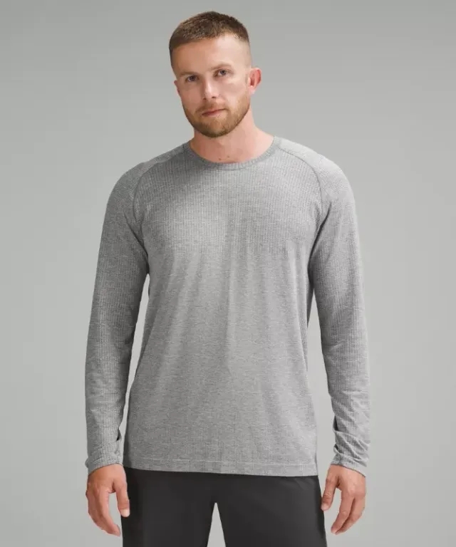 lululemon IE lululemon – Men's Metal Vent Tech Long-Sleeve Shirt – Color White/Grey – Size 2XL