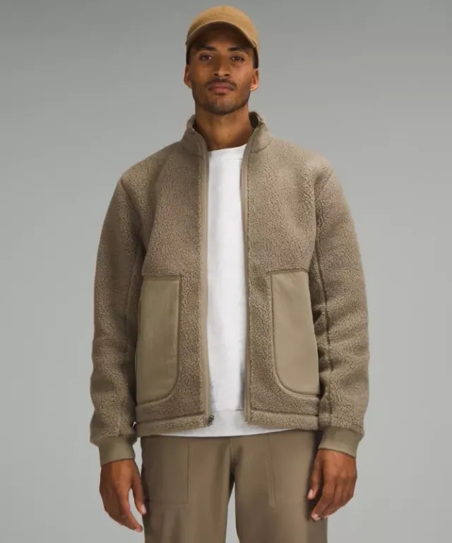 lululemon IE lululemon – Men's High Pile Full-Zip Jacket – Color Brown – Size 2XL