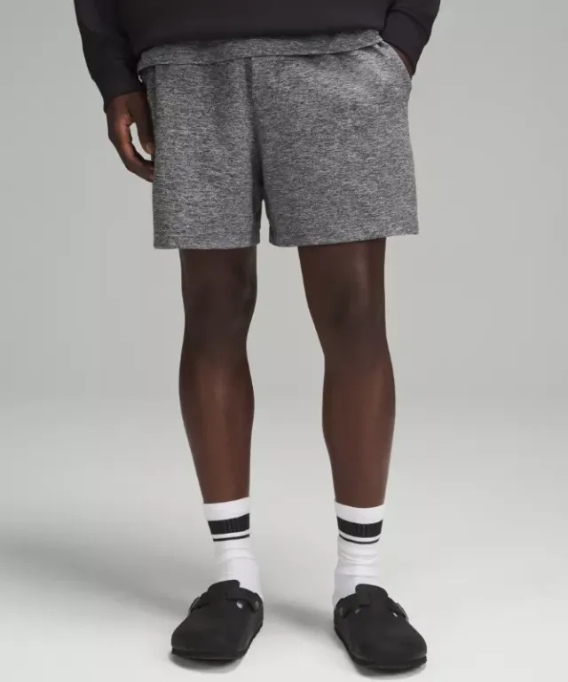 lululemon IE lululemon – Men's Soft Jersey Shorts – 5 – Color Black/Silver/Grey – Size 2XL