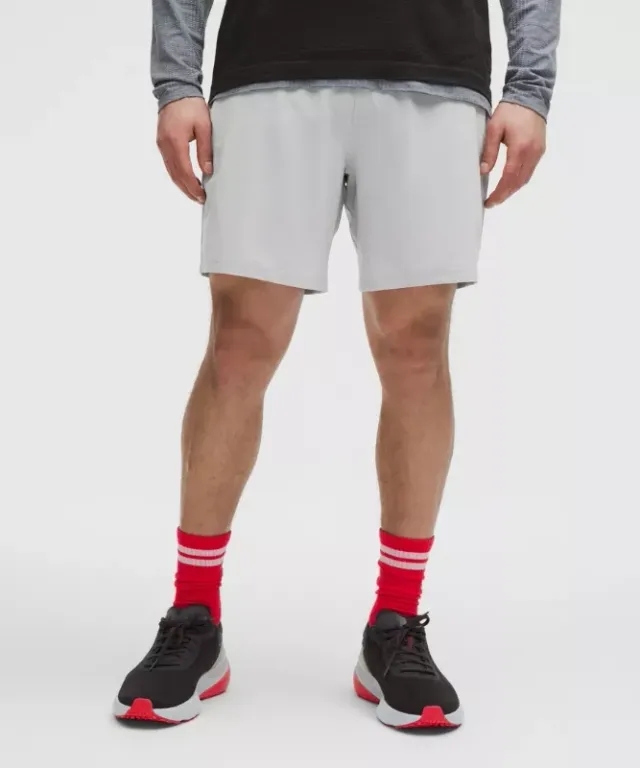 lululemon IE lululemon – Men's Pace Breaker Linerless Shorts – 7 – Color Silver/Grey – Size XL
