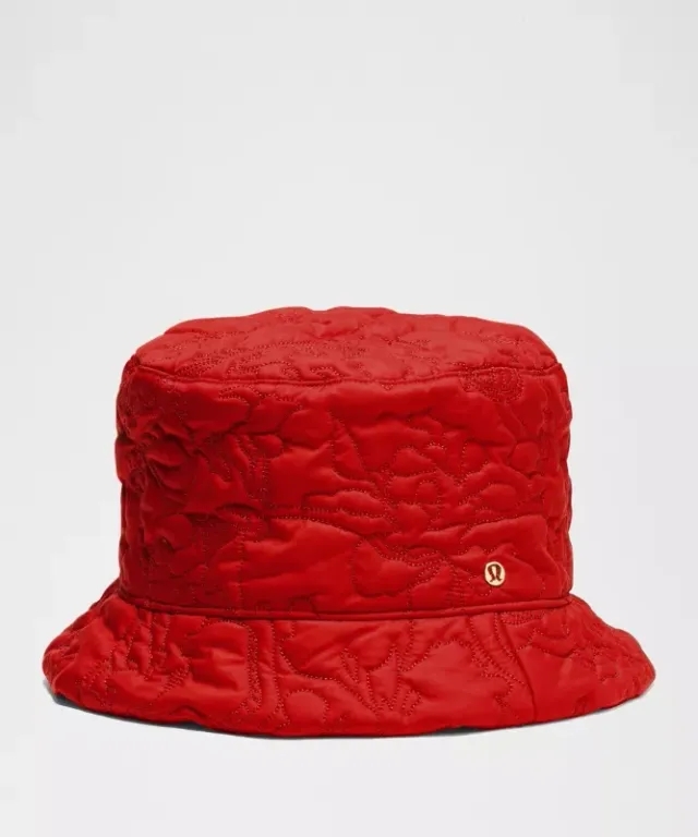 lululemon IE lululemon – Lunar New Year Reversible Quilted Bucket Hat – Color Dark Red/Neon/Red – Size S/M