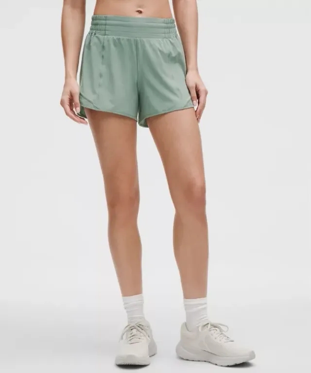 lululemon IE lululemon – Women's Hotty Hot High-Rise Lined Shorts – 4 – Color Blue/Pastel – Size 20