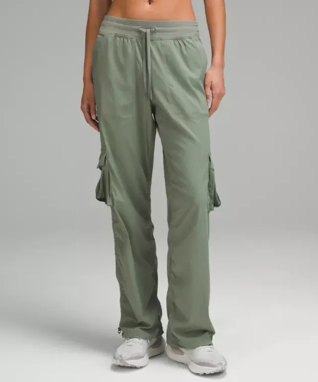 lululemon IE lululemon – Women's Dance Studio Relaxed-Fit Mid-Rise Cargo Pants – Color Grey/Green/Pastel – Size 3XS