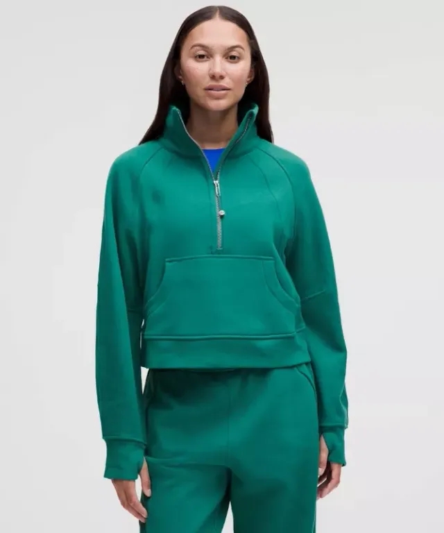 lululemon IE lululemon – Women's Scuba Oversized Funnel-Neck Half Zip Sweatshirt – Color Green – Size XS/S