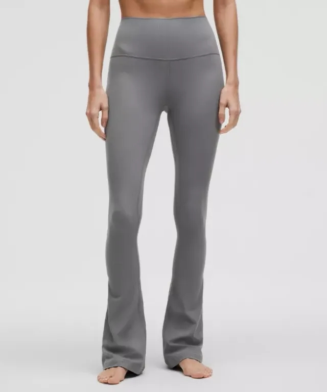 lululemon IE lululemon – Women's Align High-Rise Ribbed Mini-Flare Pants Regular – Color Grey – Size 4