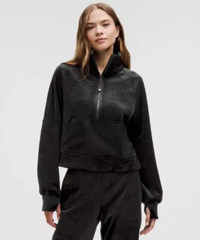 lululemon IE lululemon – Women's Scuba Oversized Funnel-Neck Half Zip Sweatshirt – Color Black – Size XS/S
