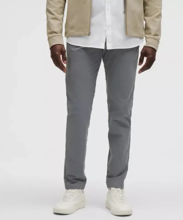lululemon IE lululemon – Men's ABC Slim-Fit Trousers 32L Stretch Cotton VersaTwill – Color Grey – Size 38