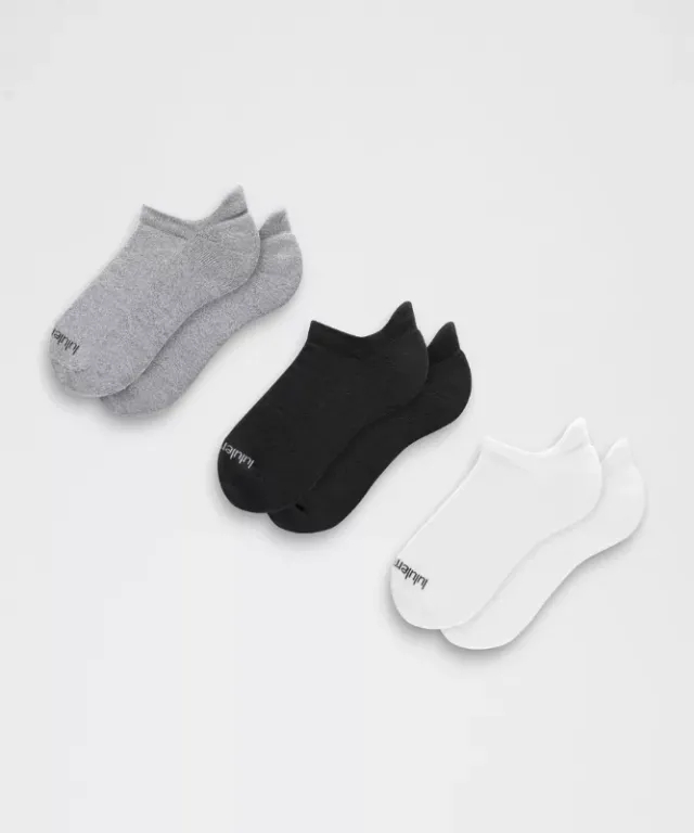 lululemon IE lululemon – Men's Unisex Daily Essential Tab Socks 3 Pack – Color White/Light Grey/Black – Size XL