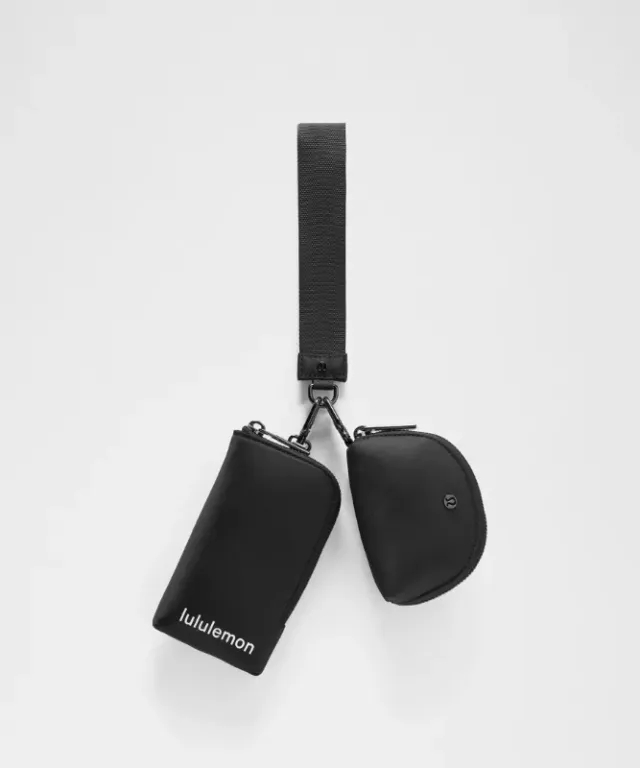 lululemon IE lululemon – Dual Pouch Wristlet Bag Wallet – Color Black