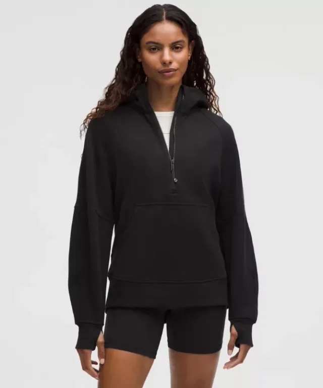 lululemon IE lululemon – Women's Scuba Oversized Half-Zip Long Hoodie – Color Black – Size XS/S