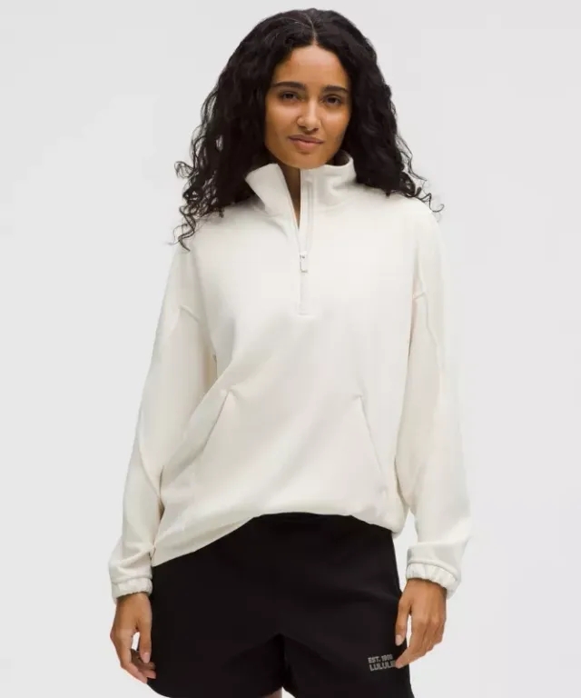lululemon IE lululemon – Women's Softstreme Half-Zip Sweatshirt Long – Color White – Size XS