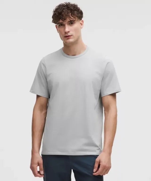 lululemon IE lululemon – Men's Organic Classic-Fit T-Shirt – Color Silver/Grey – Size 2XL