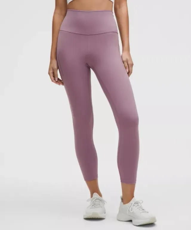 lululemon IE lululemon – Women's Wunder Train High-Rise Crop Leggings with Pockets – 23 – Color Purple – Size 8