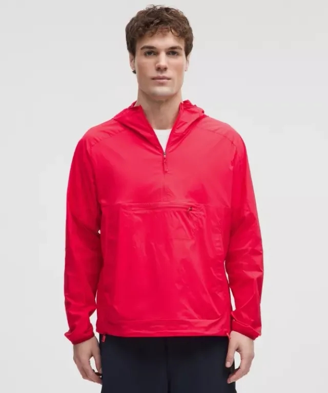 lululemon IE lululemon – Men's Multi-Pocket Running Anorak Jacket – Color Red – Size 2XL