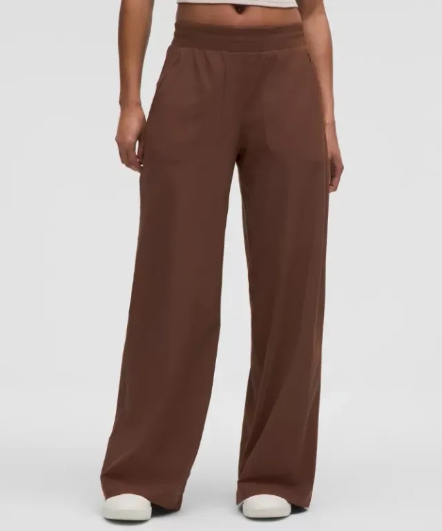 lululemon IE lululemon – Women's Swift Mid-Rise Wide-Leg Pants – Color Brown – Size 8