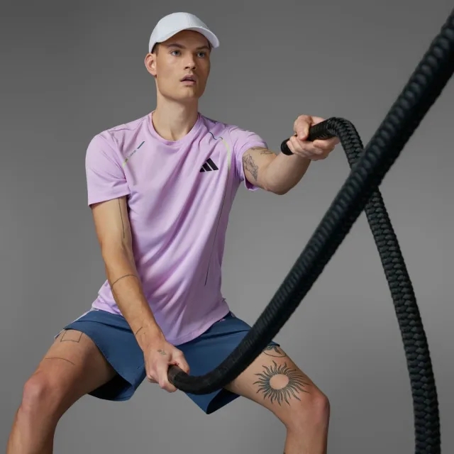 Adidas Training Tech Apparel Tee In Purple
