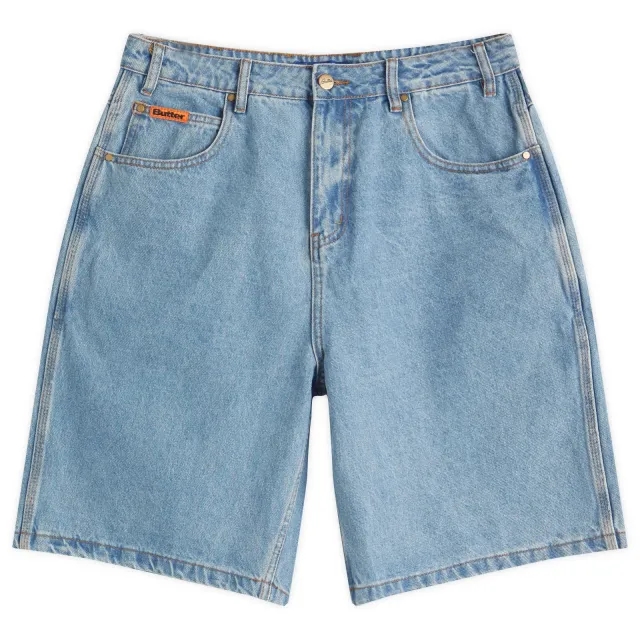Butter Goods Men's Baggy Denim Shorts Washed Indigo