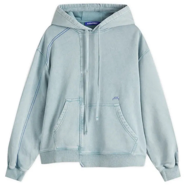 A-COLD-WALL* Men's Oblique Hoodie Grey-Green Tourmaline