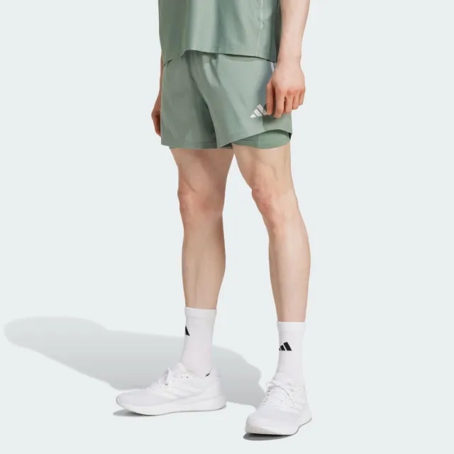 Adidas Running Shorts Own The Run Climacool 2In1 - ['Green']