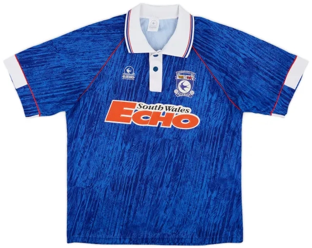 1992-93 Cardiff Home Shirt - 7/10 - (M/L)