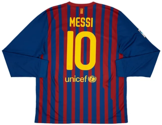 Nike 2011-12 Barcelona Home L/S Shirt Messi #10 - 9/10 - (XL)