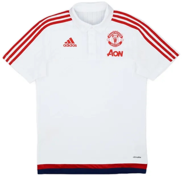 2015-16 Manchester United adidas Polo Shirt - 9/10 - (S)